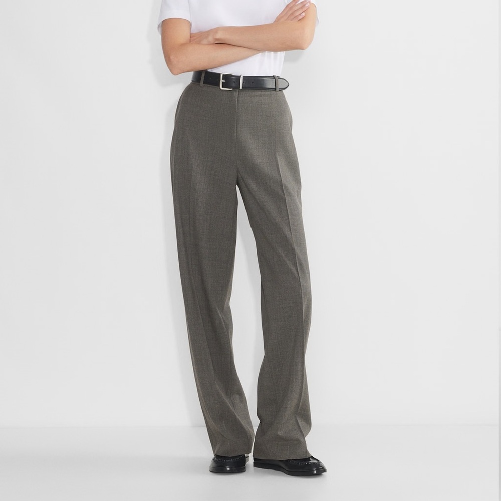 Aritzia Babaton Agency Pant Regular Length City Wool in Heather Medium Grey